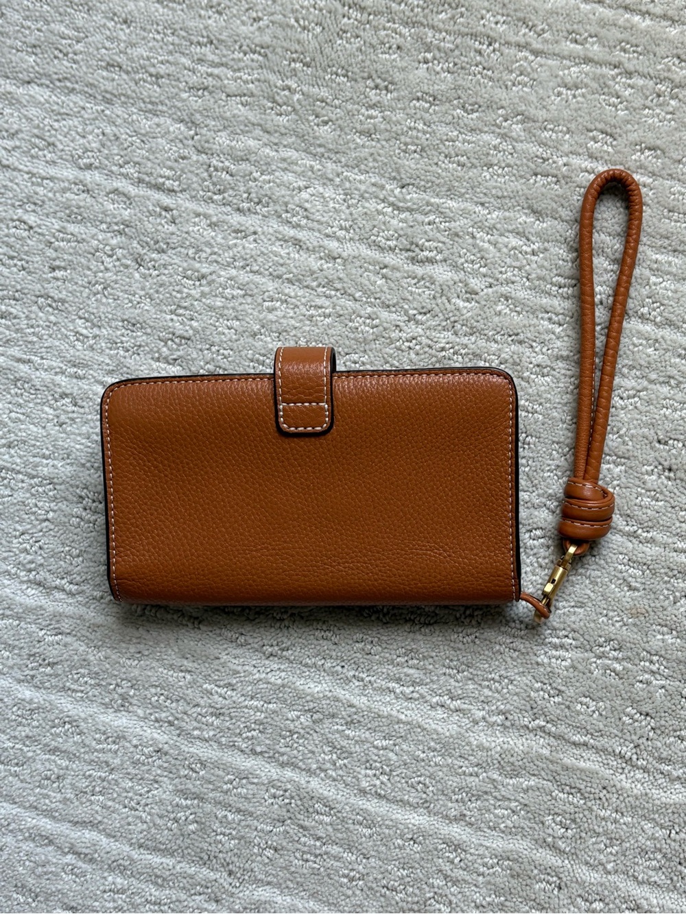 Vera Bradley Cognac Brown Leather Wristlet Wallet - Picture 5 of 5